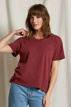 Clearance Perfect White Tee Harley Tee - Cranberry