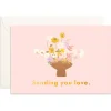Clearance Fox & Fallow Lots Of Love Vase Mini Greeting Card