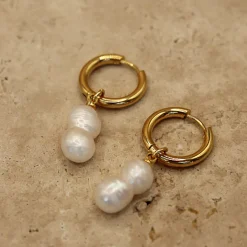 Sale Love From Lilou Ruby Pearl Hoops