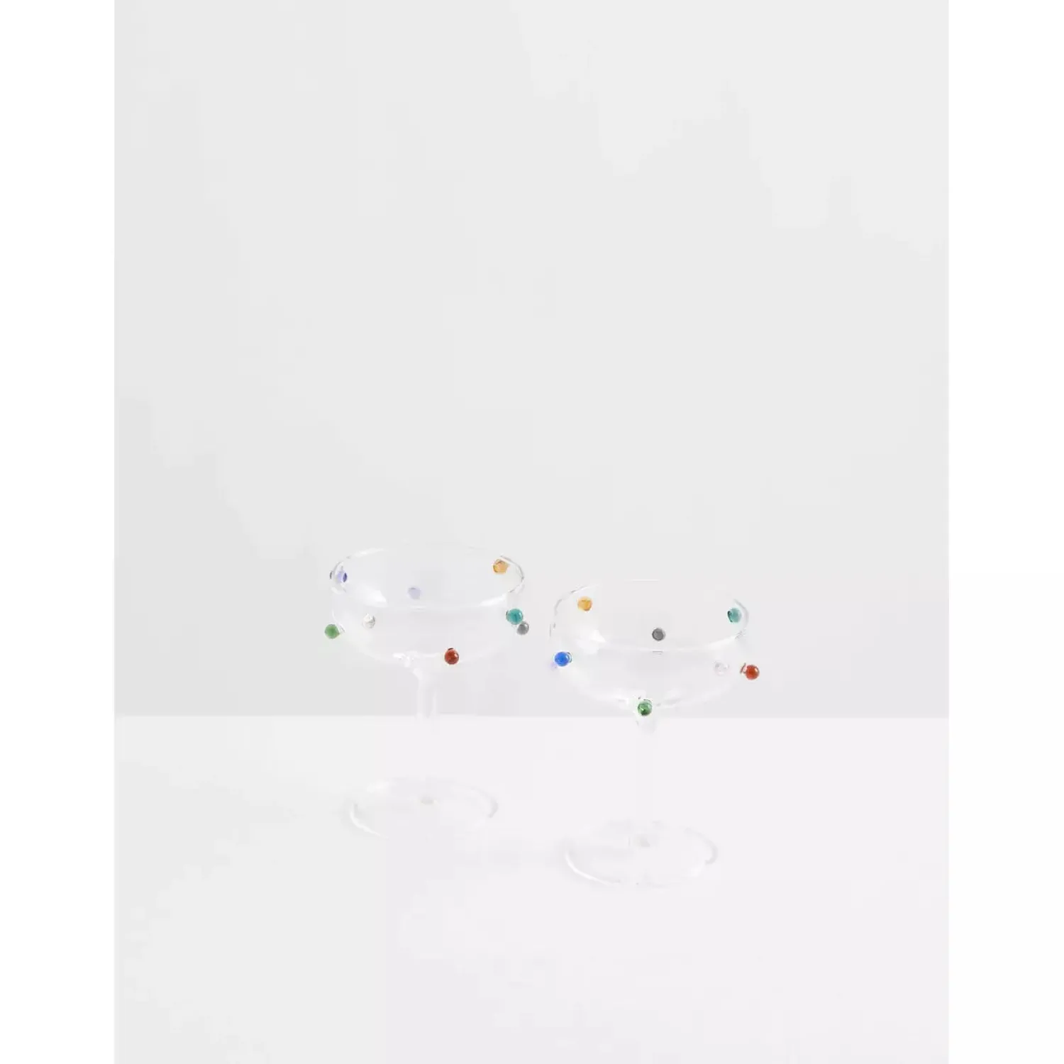 Hot Maison Balzac 2 Champagne Coupes - Clear & Multi