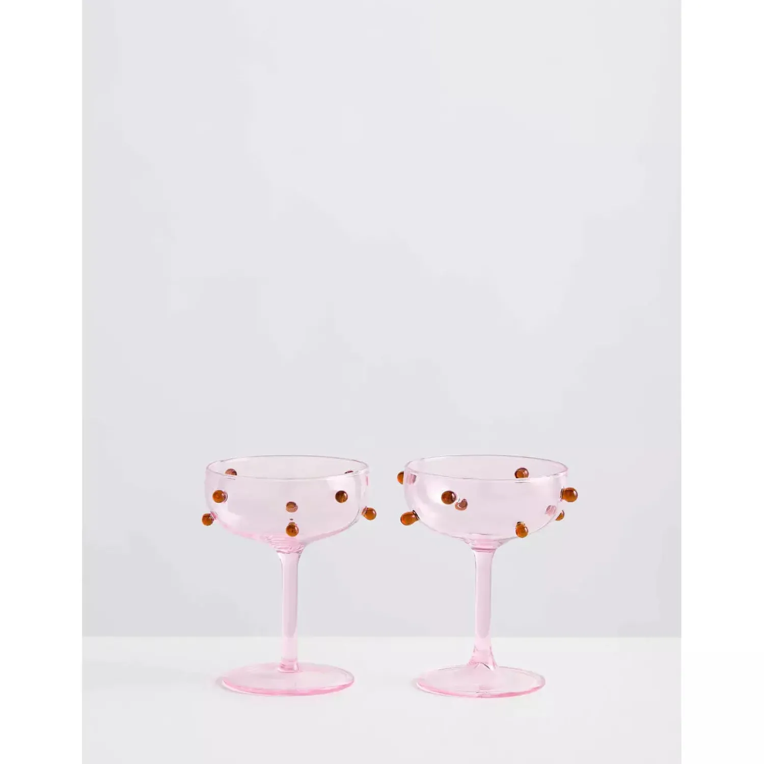 Online Maison Balzac 2 Champagne Coupes - Pink & Amber