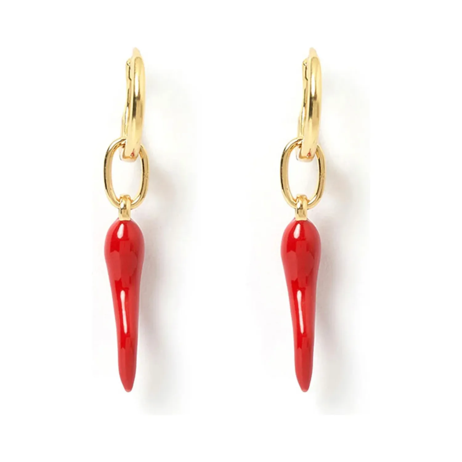 Arms of Eve Cornicello Red Double Charm Earring - Small