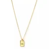 Discount Arms of Eve Zodiac Gold Tag Necklace