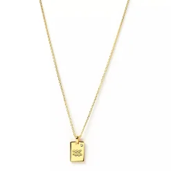 Discount Arms of Eve Zodiac Gold Tag Necklace