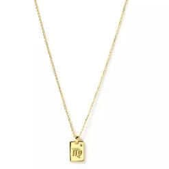 Discount Arms of Eve Zodiac Gold Tag Necklace