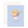 Hot Fox & Fallow Birthday Beautiful Bouquet Greeting Card