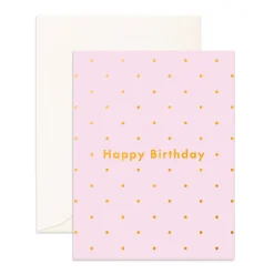 Discount Fox & Fallow Birthday Lilac Dots Greeting Card