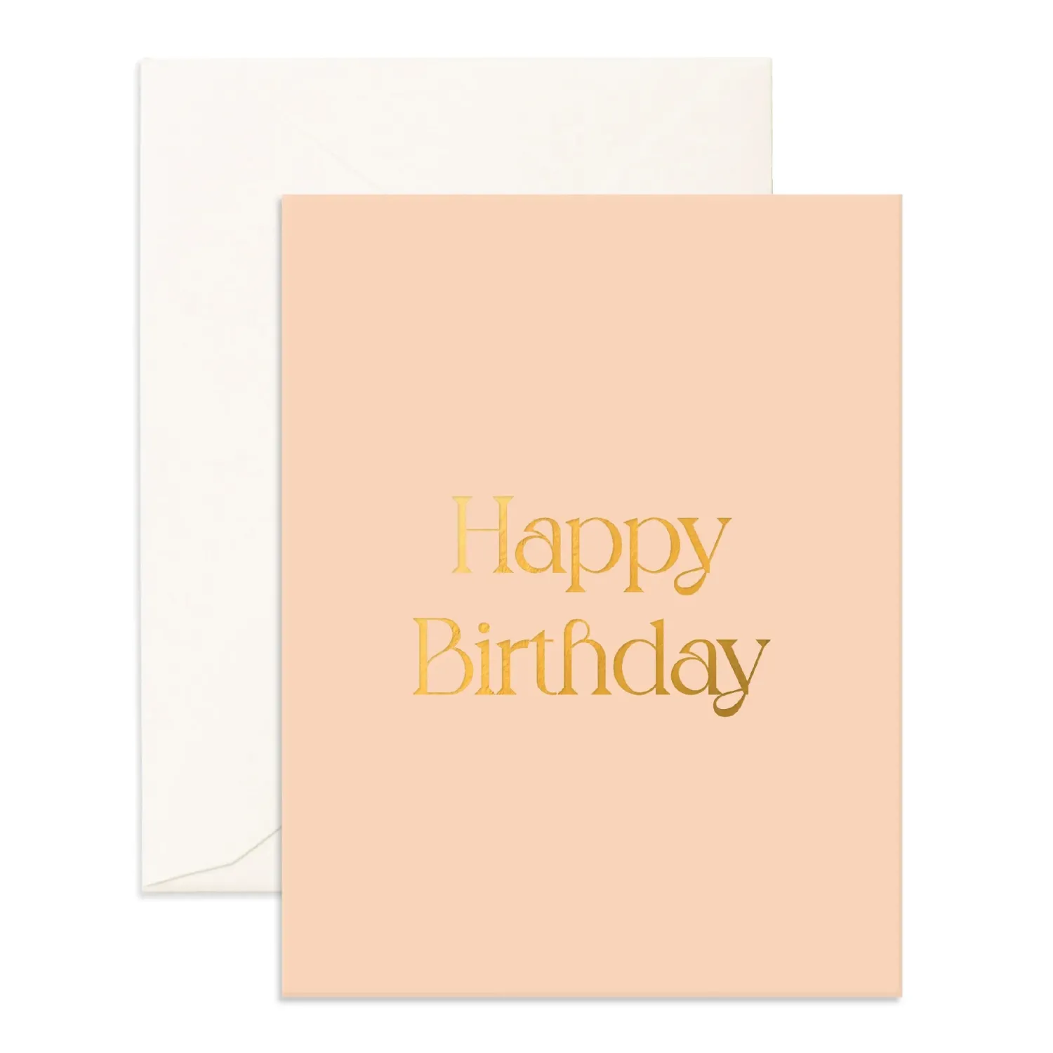 New Fox & Fallow Birthday Peach Tree (Gold Embossed) Greeting Card