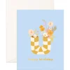 Clearance Fox & Fallow Birthday Pipe Vase Greeting Card