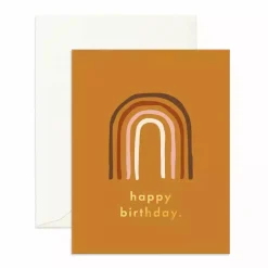 Hot Fox & Fallow Birthday Rainbow Greeting Card