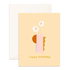 New Fox & Fallow Birthday Tailflower (Vase Orchid) Greeting Card