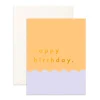 Hot Fox & Fallow Birthday Tangerine Ripple Greeting Card