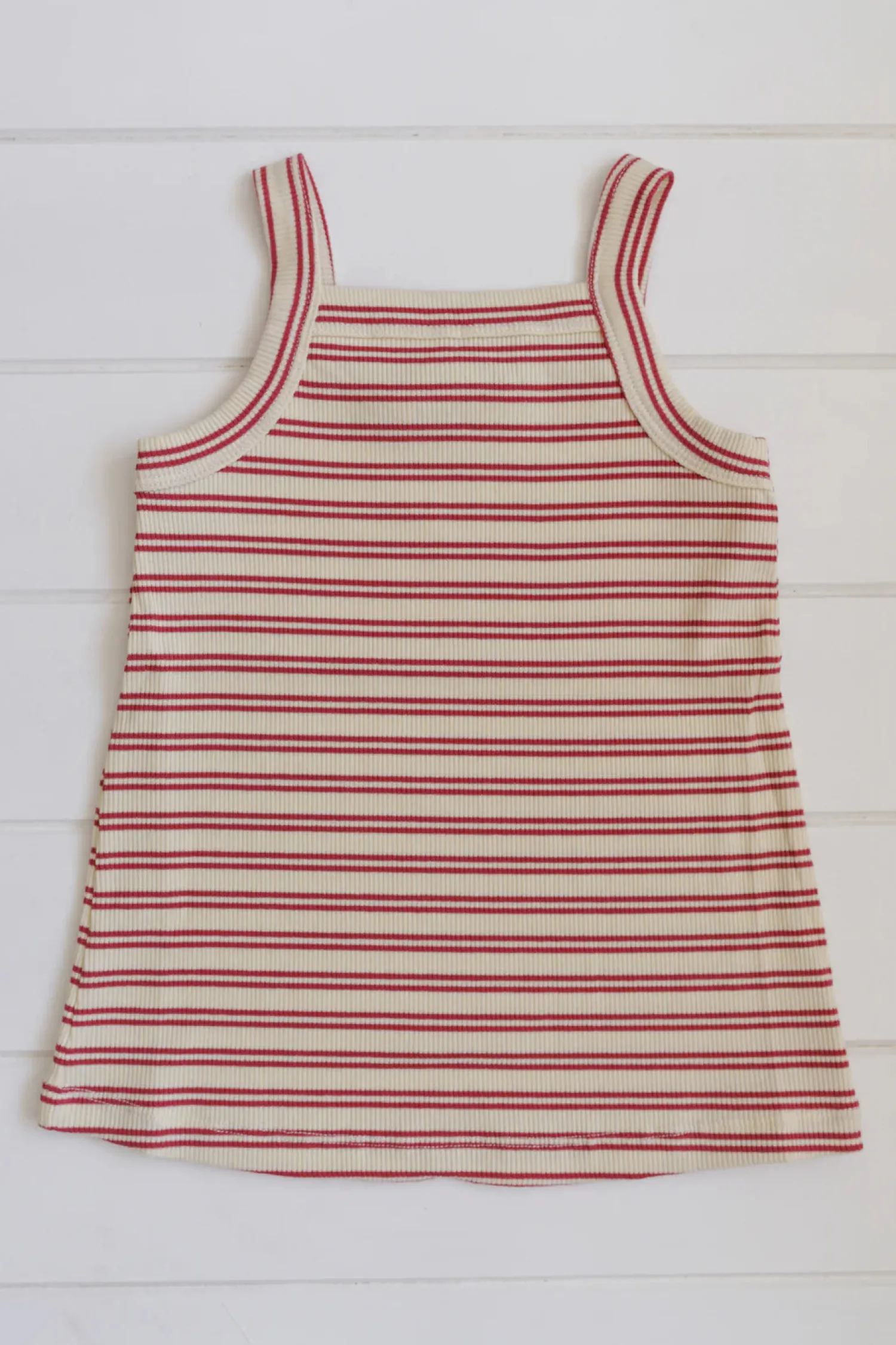 Discount Milky Designs Bobbi Rib Dress - Red Stripe