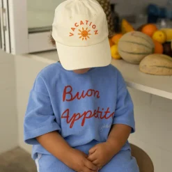 Discount Golden Children Buon Appetito Mid Sleeve Tee Terry Towel - Pool Blue