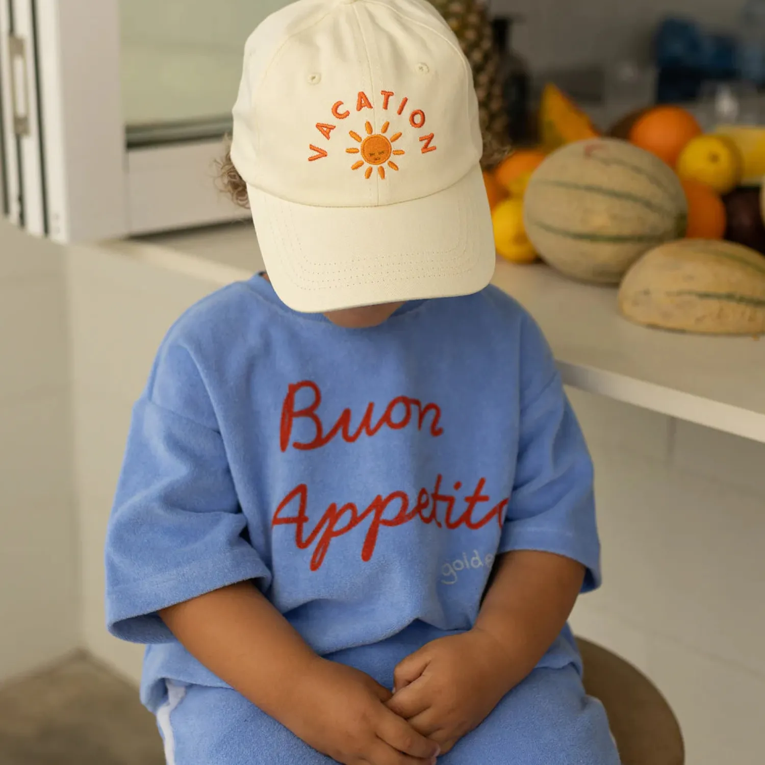 Discount Golden Children Buon Appetito Mid Sleeve Tee Terry Towel - Pool Blue