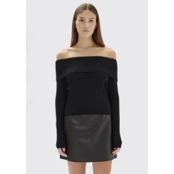 New Assembly Label Cari Off-Shoulder Merino Wool Top