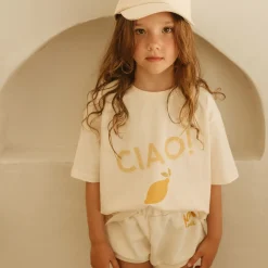 Best Golden Children Ciao Mid Sleeve Tee - Buttercream