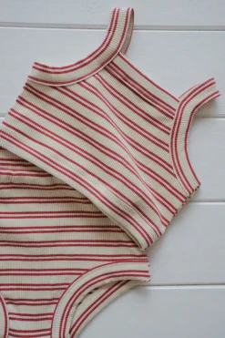 Best Milky Designs Cleo Rib Set - Red Stripe