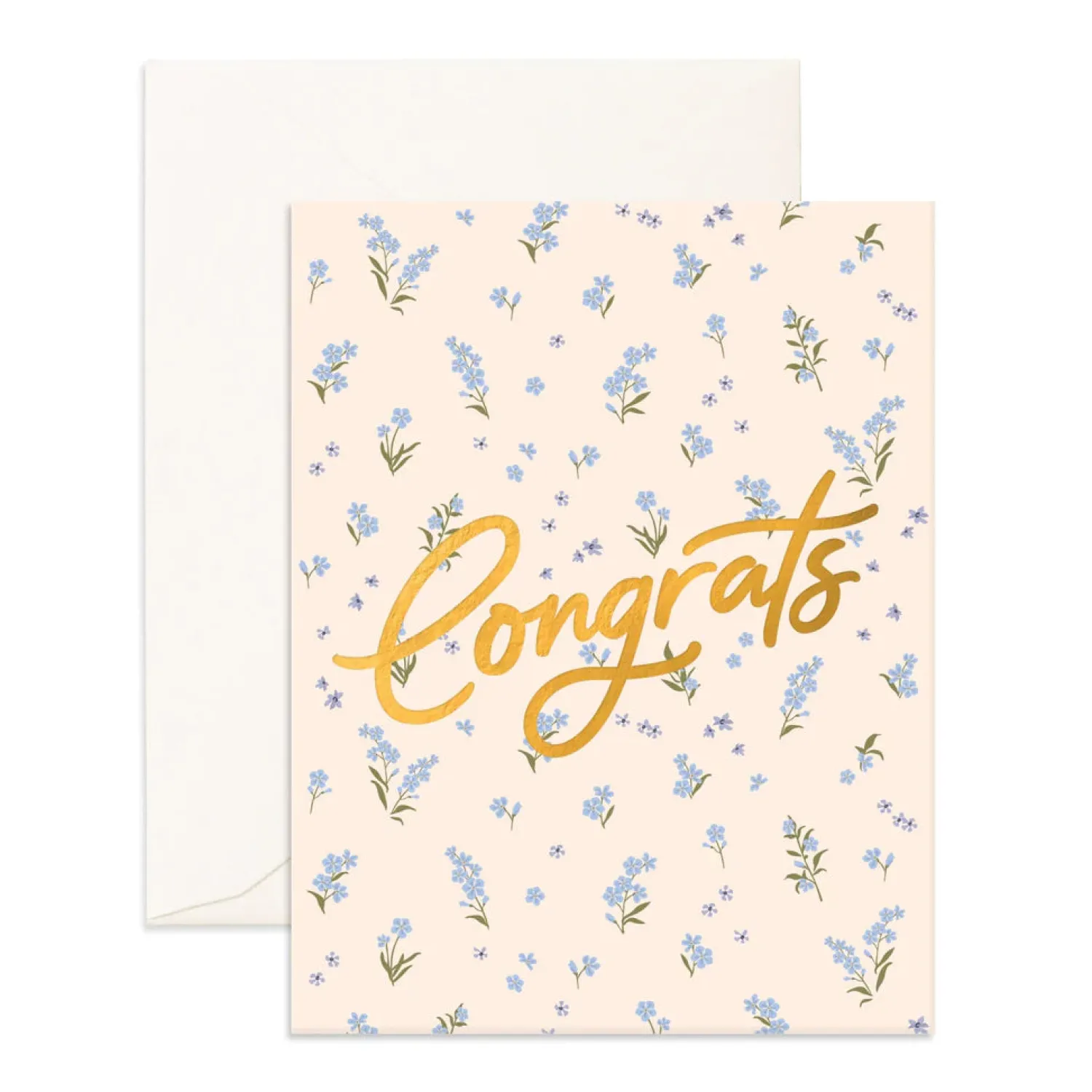 Clearance Fox & Fallow Congrats Forget-Me-Not Greeting Card