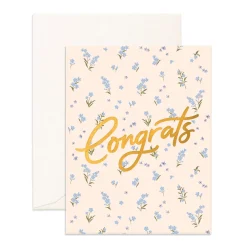 Clearance Fox & Fallow Congrats Forget-Me-Not Greeting Card
