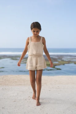 Clearance Illoura The Label Crochet Shorts - Ecru