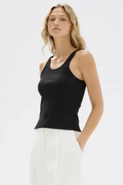 Best Assembly Label Drew Rib Tank - Black