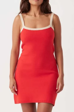 Outlet Arcaa Movement Duke Organic Cotton Mini Dress - Hibiscus & Sand