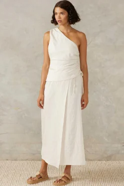 Sale Mon Renn Dune Wrap Skirt - Snow Marle