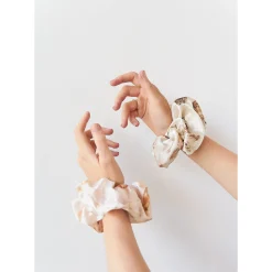 New Eloise Panetta Silk Botanical Scrunchie Large