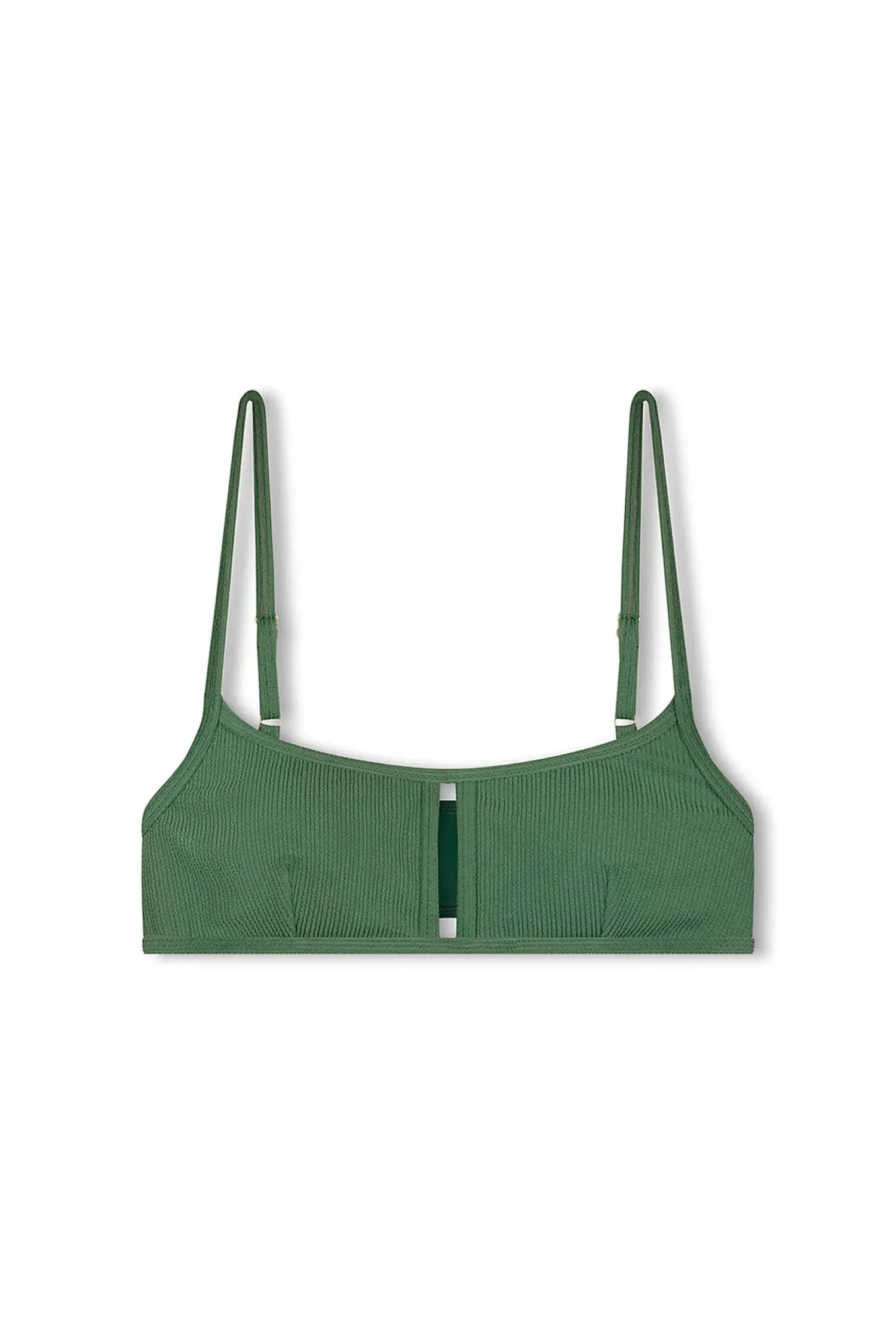Online Zulu & Zephyr Emerald Textured Bralette & Waisted Full Brief