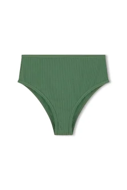 Online Zulu & Zephyr Emerald Textured Bralette & Waisted Full Brief