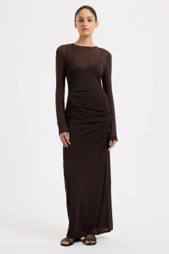 Sale Nude Lucy Evelyn Knit Maxi Dress - Espresso
