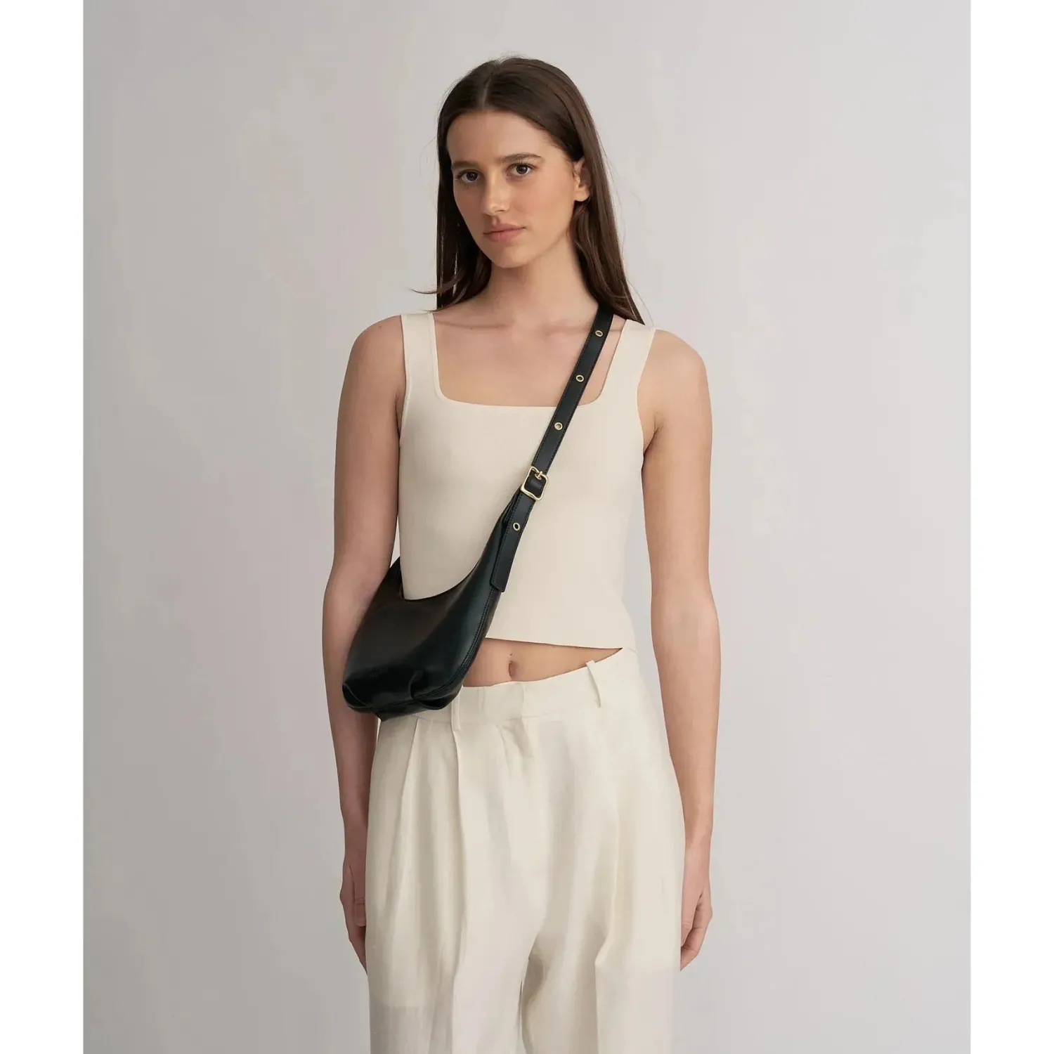 Hot Brie Leon Everyday Croissant Mini Bag - Black