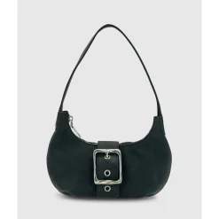 Discount Brie Leon Everyday Mini Baguette Bag - Indigo Black Suede