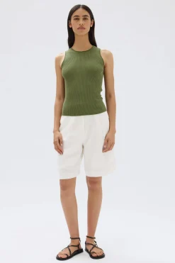 Best Assembly Label Faye Knit Tank - Pandan