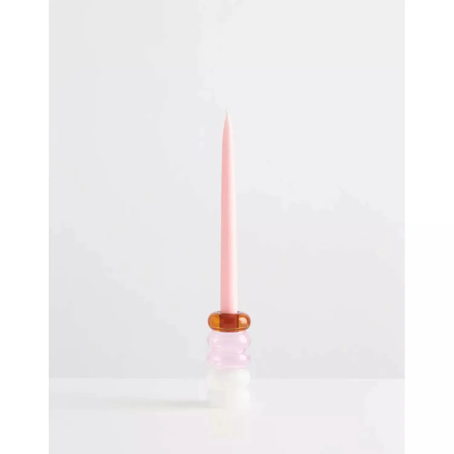 New Maison Balzac Grande Pauline Candle Holder - Amber/Pink/White