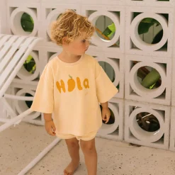 Outlet Golden Children Hola Mid Sleeve Tee Terry Towel - Sunlight