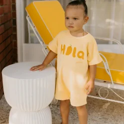 Hot Golden Children Hola Playsuit - Mango Cream