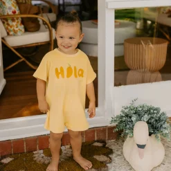 Hot Golden Children Hola Playsuit - Mango Cream