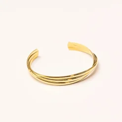 Best We Are Emte Intertwined Cuff Bracelet In Gold Plated