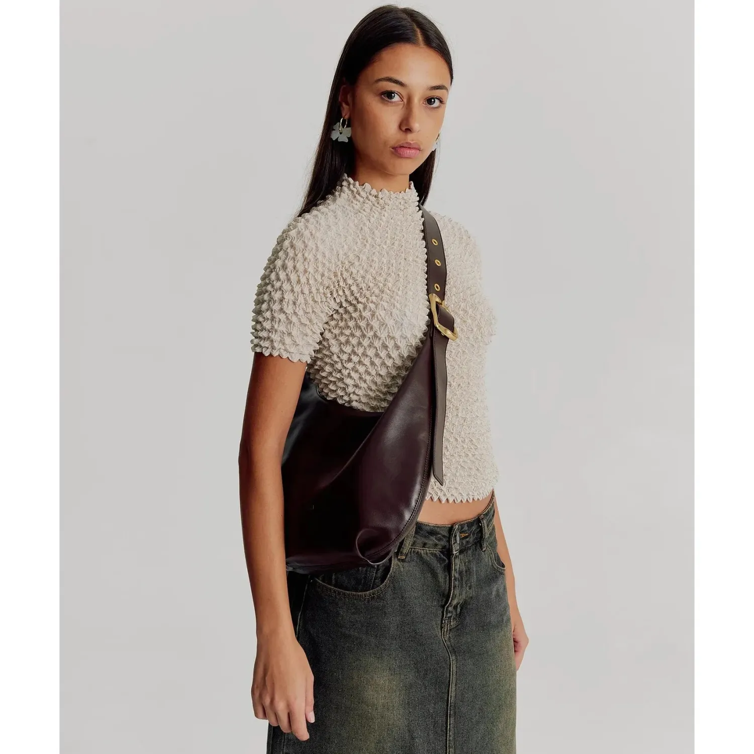 Discount Brie Leon Large Everyday Croissant Bag - Chocolate