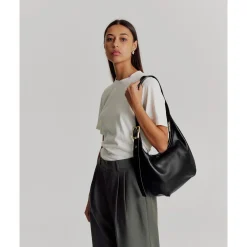 Clearance Brie Leon Large Everyday Croissant Bag - Black