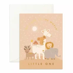 Fox & Fallow Little One Summer Greeting Card peach