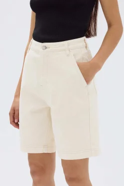 Assembly Label Longline Denim Short - Ecru