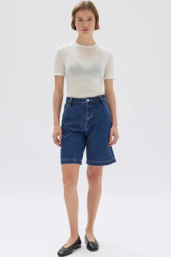 Online Assembly Label Longline Denim Short - Heritage Blue