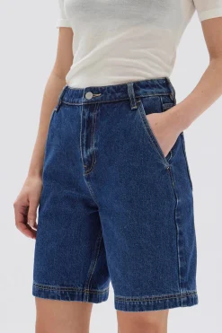 Online Assembly Label Longline Denim Short - Heritage Blue