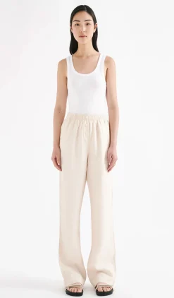 Clearance Nude Lucy Lounge Linen Pant - Pannacotta