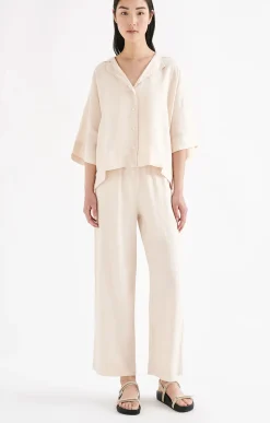 Clearance Nude Lucy Lounge Linen Shirt - Pannacotta