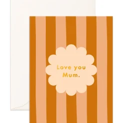 Discount Fox & Fallow Love You Mum Petal Stripe Greeting Card