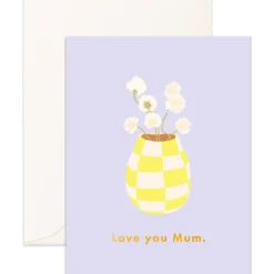 New Fox & Fallow Love You Mum Vase Greeting Card